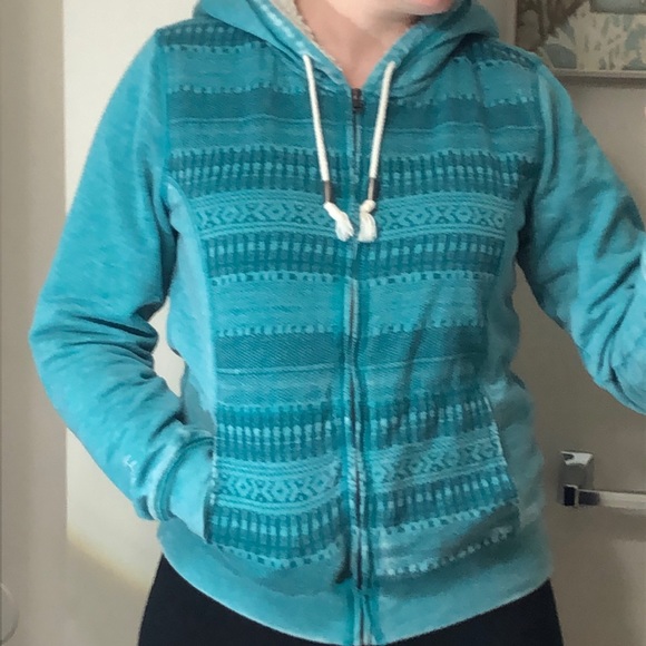 🛍 DONATED Roxy | Teal Zip-Up Hoodie - Picture 3 of 7